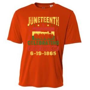 Celebrating Juneteenth Independence Day Black Freedom 1865 Gift Cooling Performance Crew T-Shirt