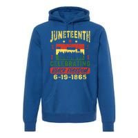 Celebrating Juneteenth Independence Day Black Freedom 1865 Gift Premium Hoodie