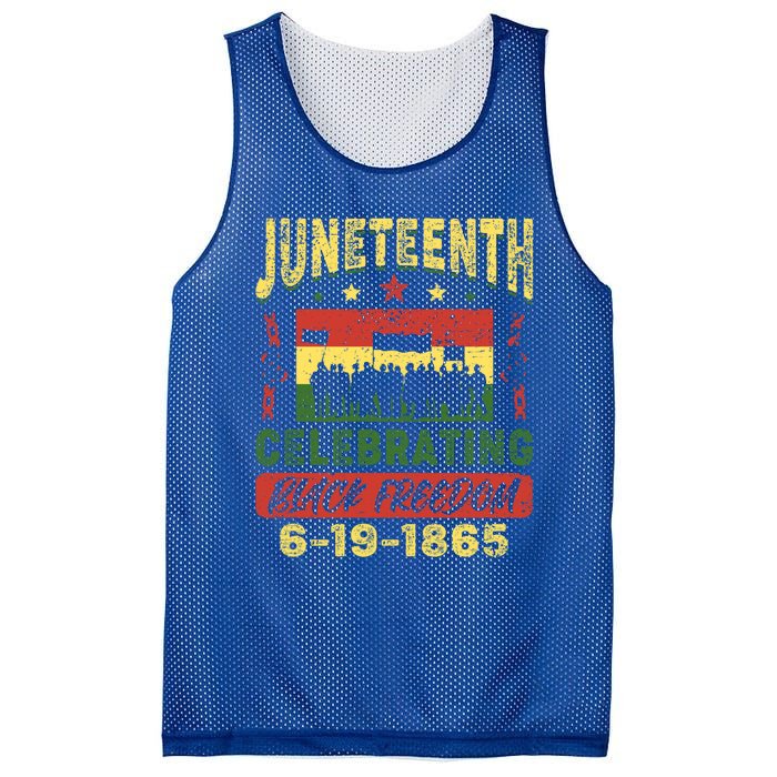 Celebrating Juneteenth Independence Day Black Freedom 1865 Gift Mesh Reversible Basketball Jersey Tank