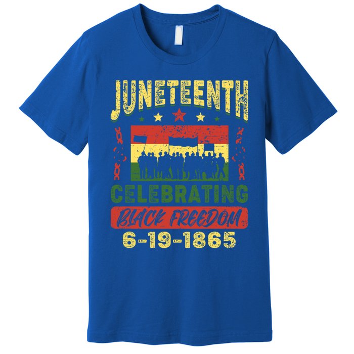 Celebrating Juneteenth Independence Day Black Freedom 1865 Gift Premium T-Shirt