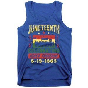 Celebrating Juneteenth Independence Day Black Freedom 1865 Gift Tank Top