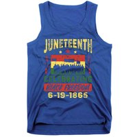 Celebrating Juneteenth Independence Day Black Freedom 1865 Gift Tank Top