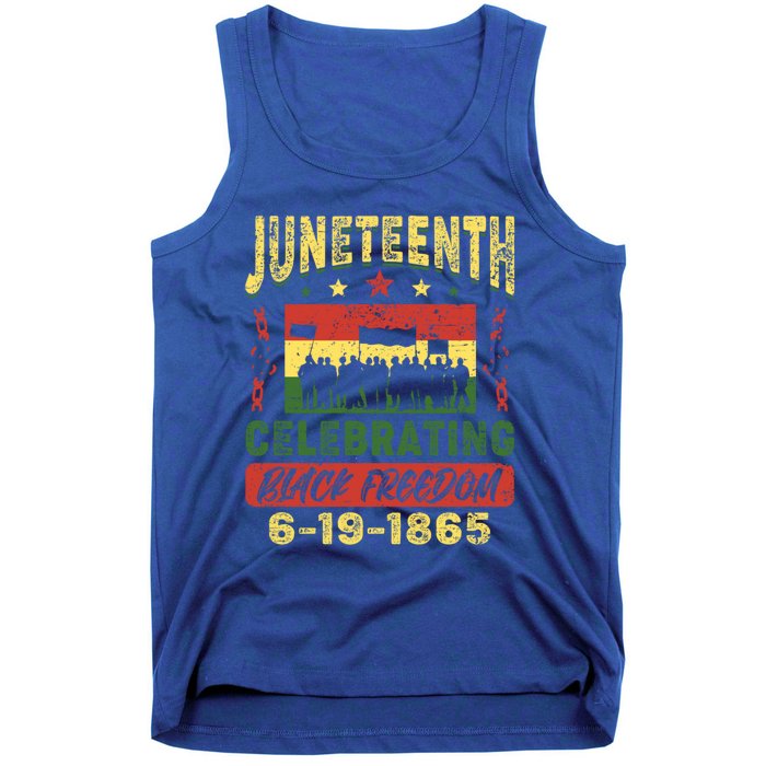 Celebrating Juneteenth Independence Day Black Freedom 1865 Gift Tank Top