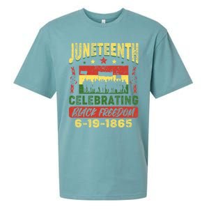 Celebrating Juneteenth Independence Day Black Freedom 1865 Gift Sueded Cloud Jersey T-Shirt