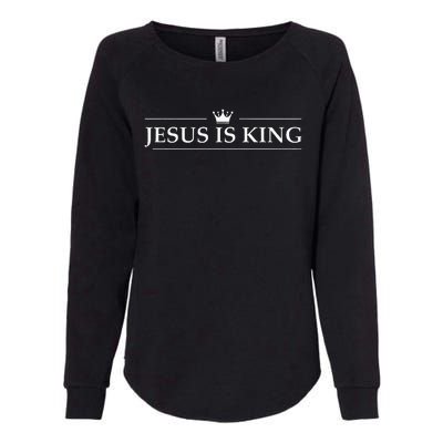 Christian Jesus Is King Womens California Wash Sweatshirt