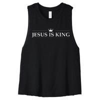 Christian Jesus Is King Women's Racerback Cropped Tank