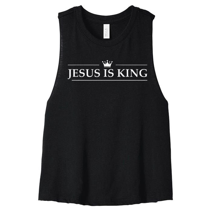 Christian Jesus Is King Women's Racerback Cropped Tank