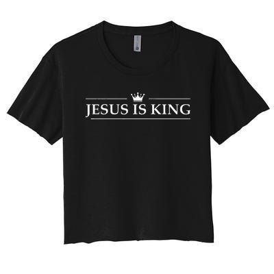 Christian Jesus Is King Women's Crop Top Tee