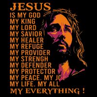Christian Jesus Is My God King Lord And Savior Drawstring Bag
