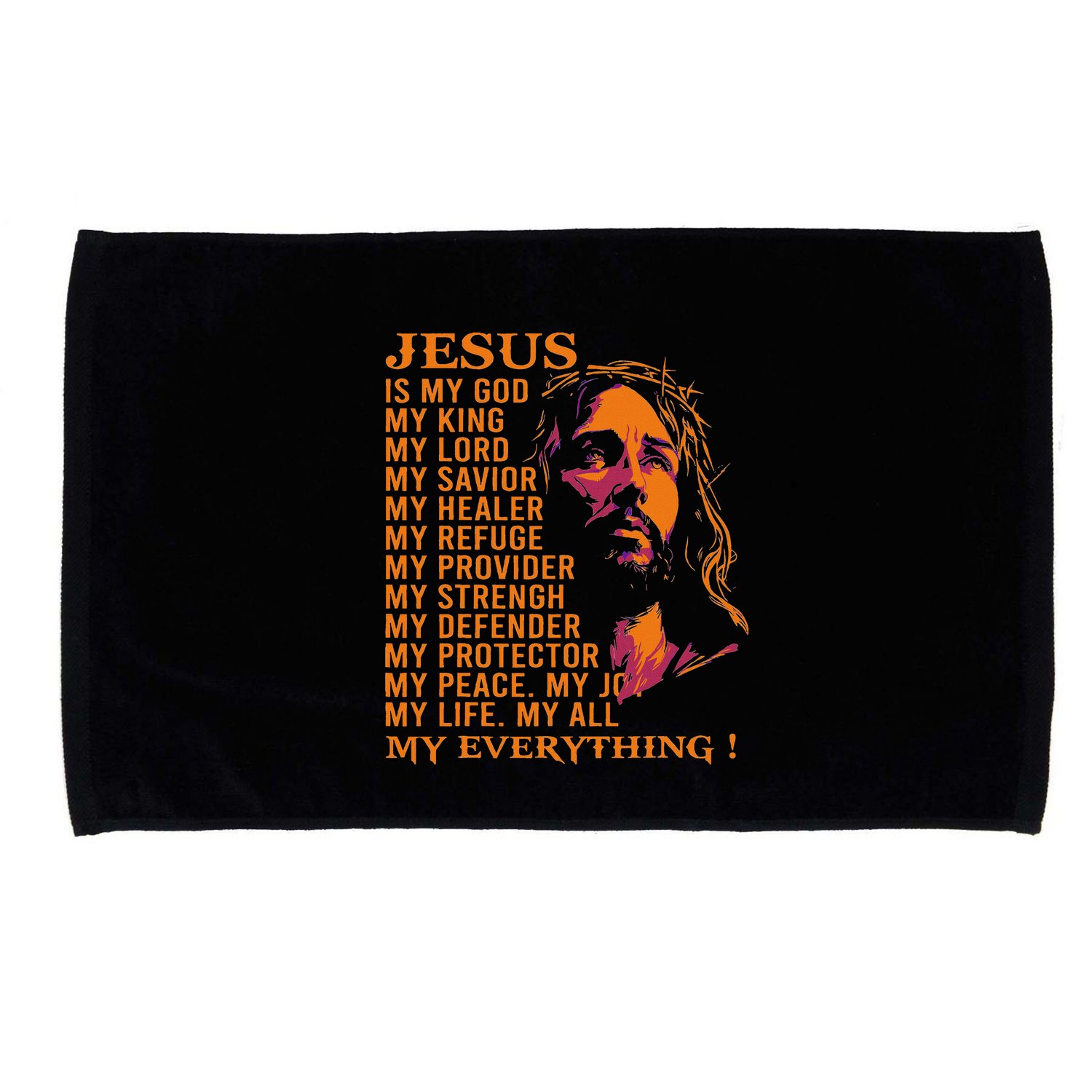 Christian Jesus Is My God King Lord And Savior Microfiber Hand Towel
