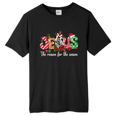 Christmas Jesus Is The Reason For The Season Jesus Pajamas  Tall Fusion ChromaSoft Performance T-Shirt