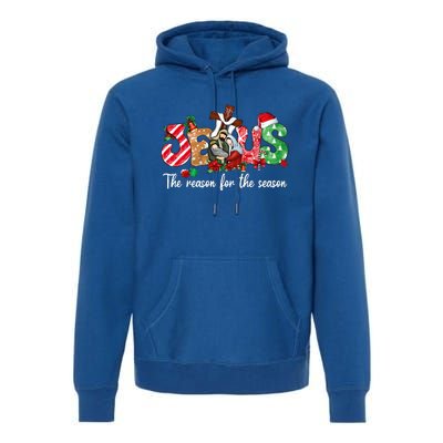 Christmas Jesus Is The Reason For The Season Jesus Pajamas  Premium Hoodie