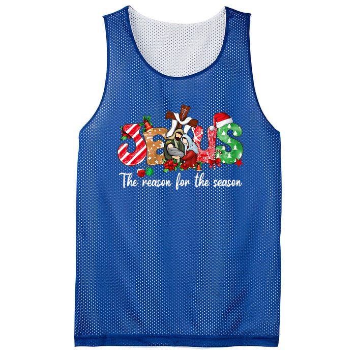 Christmas Jesus Is The Reason For The Season Jesus Pajamas  Mesh Reversible Basketball Jersey Tank