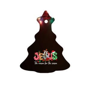 Christmas Jesus Is The Reason For The Season Jesus Pajamas  Ceramic Tree Ornament