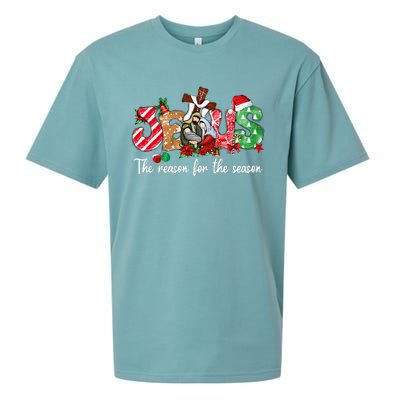 Christmas Jesus Is The Reason For The Season Jesus Pajamas  Sueded Cloud Jersey T-Shirt