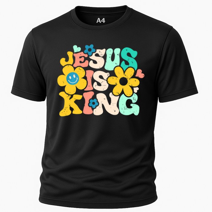 Christian Jesus Is King Aesthetic Groovy Cooling Performance Crew T-Shirt