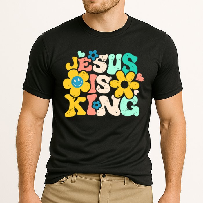 Christian Jesus Is King Aesthetic Groovy Cooling Performance Crew T-Shirt
