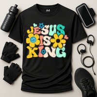 Christian Jesus Is King Aesthetic Groovy Cooling Performance Crew T-Shirt