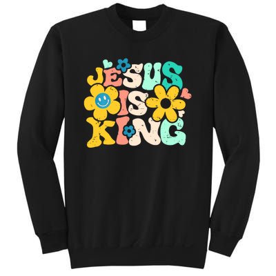 Christian Jesus Is King Aesthetic Groovy Sweatshirt