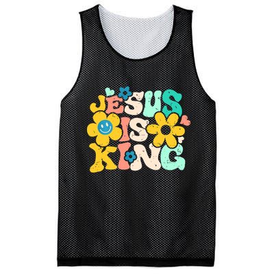 Christian Jesus Is King Aesthetic Groovy Mesh Reversible Basketball Jersey Tank