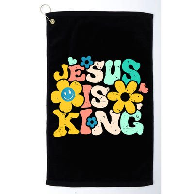 Christian Jesus Is King Aesthetic Groovy Golf Towel