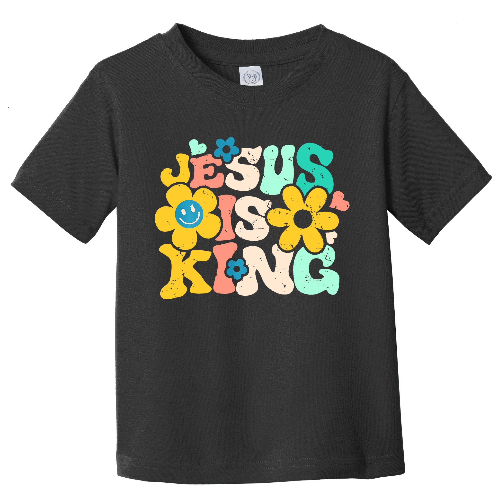 Christian Jesus Is King Aesthetic Groovy Toddler T-Shirt