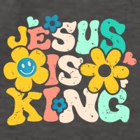Christian Jesus Is King Aesthetic Groovy Vector Backpack