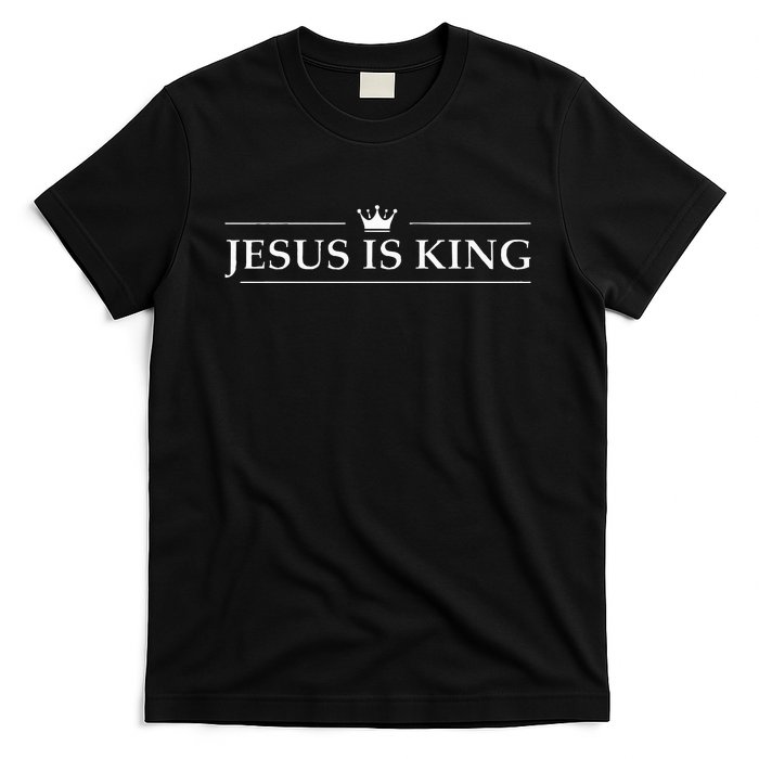 Christian Jesus Is King Design Crown T-Shirt