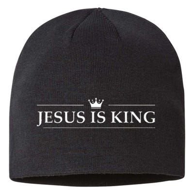 Christian Jesus Is King Design Crown Sustainable Beanie