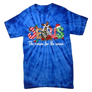 Christmas Jesus Is The Reason For The Season Jesus Pajamas Cute Gift Tie-Dye T-Shirt