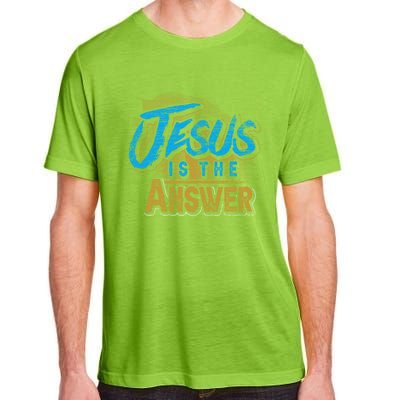 Christianity Jesus Is The Answer Jesus Adult ChromaSoft Performance T-Shirt