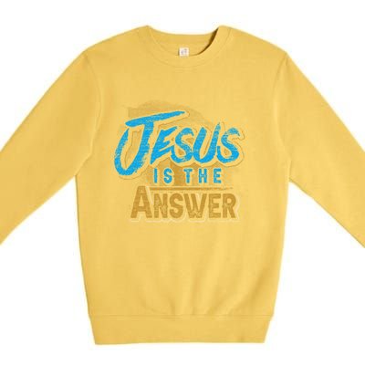 Christianity Jesus Is The Answer Jesus Premium Crewneck Sweatshirt