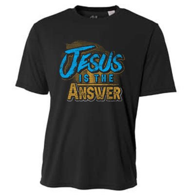 Christianity Jesus Is The Answer Jesus Cooling Performance Crew T-Shirt