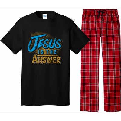 Christianity Jesus Is The Answer Jesus Pajama Set