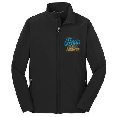 Christianity Jesus Is The Answer Jesus Core Soft Shell Jacket