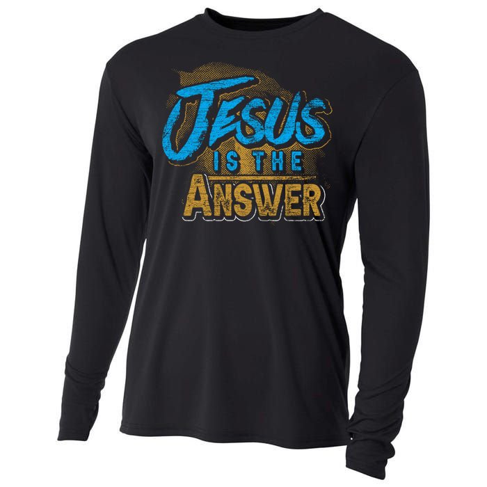 Christianity Jesus Is The Answer Jesus Cooling Performance Long Sleeve Crew