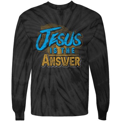 Christianity Jesus Is The Answer Jesus Tie-Dye Long Sleeve Shirt