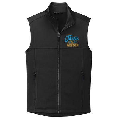 Christianity Jesus Is The Answer Jesus Collective Smooth Fleece Vest