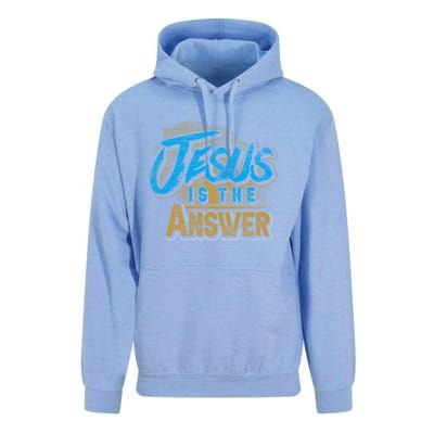 Christianity Jesus Is The Answer Jesus Unisex Surf Hoodie