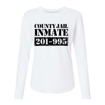 County Jail Inmate Number Halloween Costume Party Womens Cotton Relaxed Long Sleeve T-Shirt