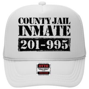 County Jail Inmate Number Halloween Costume Party High Crown Mesh Back Trucker Hat