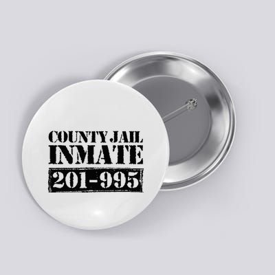 County Jail Inmate Number Halloween Costume Party Button