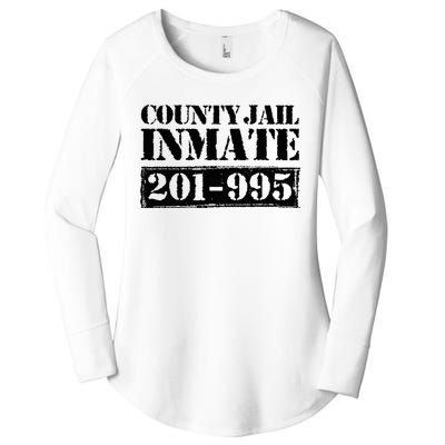 County Jail Inmate Number Halloween Costume Party Women's Perfect Tri Tunic Long Sleeve Shirt