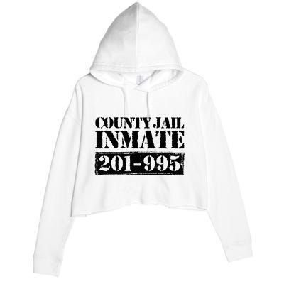 County Jail Inmate Number Halloween Costume Party Crop Fleece Hoodie