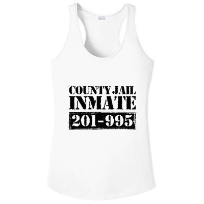 County Jail Inmate Number Halloween Costume Party Ladies PosiCharge Competitor Racerback Tank