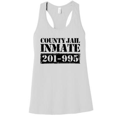 County Jail Inmate Number Halloween Costume Party Women's Racerback Tank