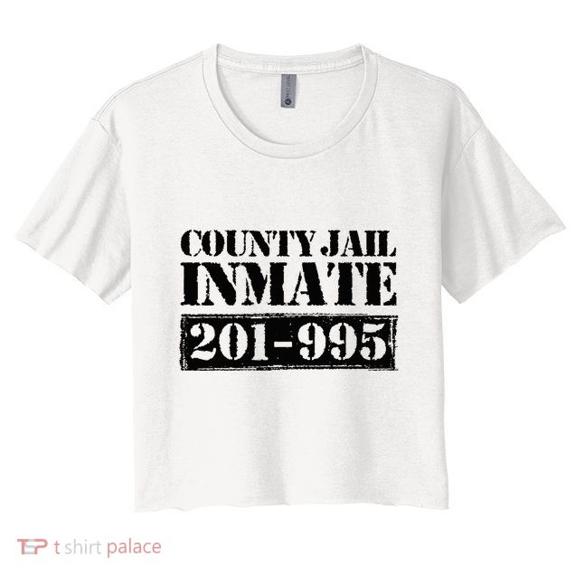 County Jail Inmate Number Halloween Costume Party Crop Top