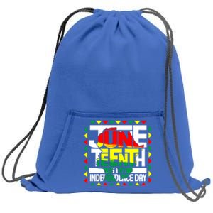 Celebrate Juneteenth Is My Independence Day Map Of Africa Gift Sweatshirt Cinch Pack Bag