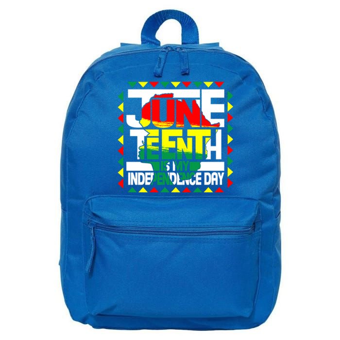 Celebrate Juneteenth Is My Independence Day Map Of Africa Gift 16 in Basic Backpack