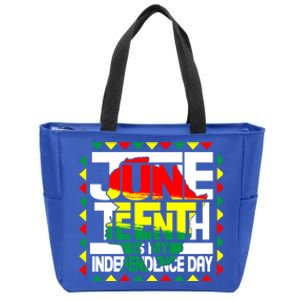 Celebrate Juneteenth Is My Independence Day Map Of Africa Gift Zip Tote Bag